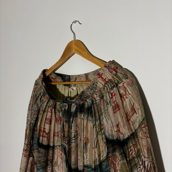 NWOT Runaway Bicycle Cara Silk Skirt, Printed - Raw Silk - Picture 3 of 16